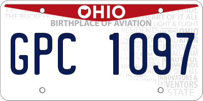 OH license plate GPC1097