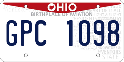 OH license plate GPC1098