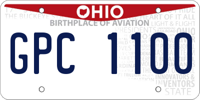OH license plate GPC1100