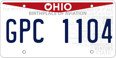 OH license plate GPC1104