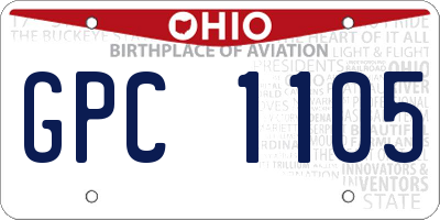 OH license plate GPC1105