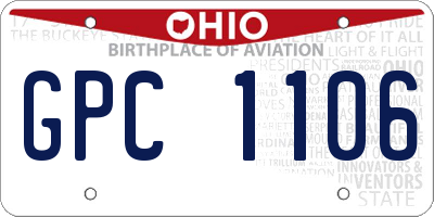 OH license plate GPC1106