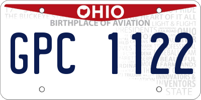 OH license plate GPC1122