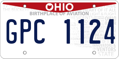 OH license plate GPC1124