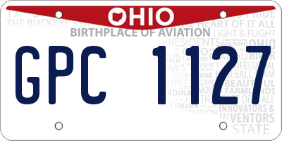 OH license plate GPC1127