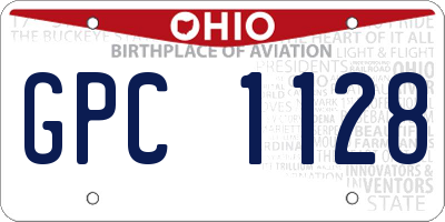 OH license plate GPC1128