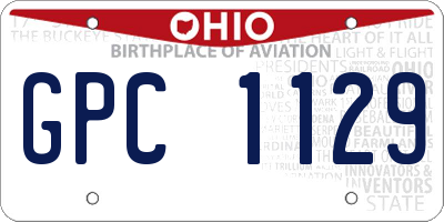 OH license plate GPC1129