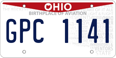 OH license plate GPC1141