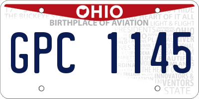 OH license plate GPC1145