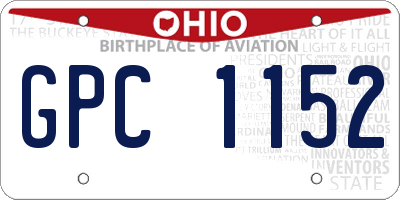 OH license plate GPC1152