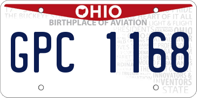 OH license plate GPC1168