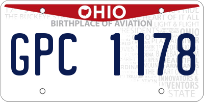 OH license plate GPC1178