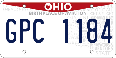 OH license plate GPC1184
