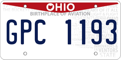 OH license plate GPC1193