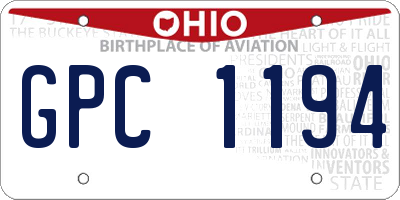 OH license plate GPC1194
