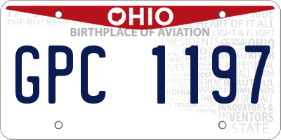 OH license plate GPC1197