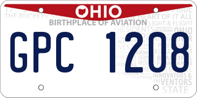 OH license plate GPC1208