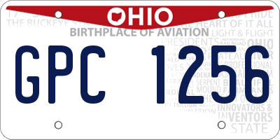 OH license plate GPC1256