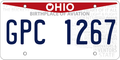 OH license plate GPC1267