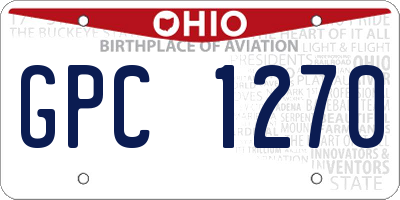 OH license plate GPC1270