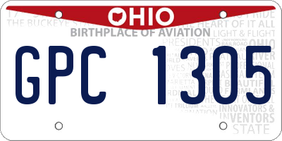 OH license plate GPC1305