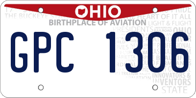 OH license plate GPC1306