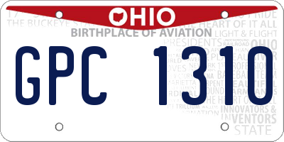 OH license plate GPC1310