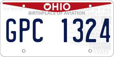 OH license plate GPC1324