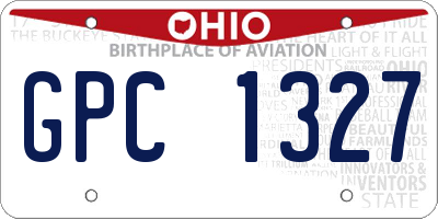 OH license plate GPC1327