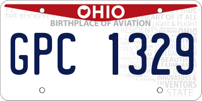 OH license plate GPC1329