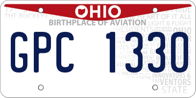 OH license plate GPC1330