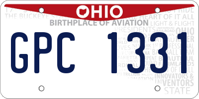 OH license plate GPC1331