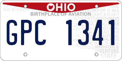 OH license plate GPC1341