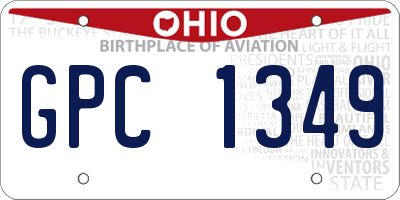 OH license plate GPC1349
