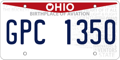 OH license plate GPC1350