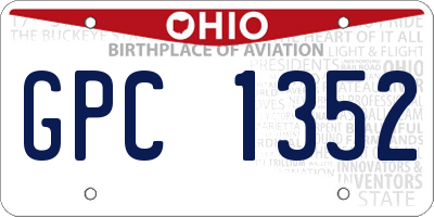 OH license plate GPC1352