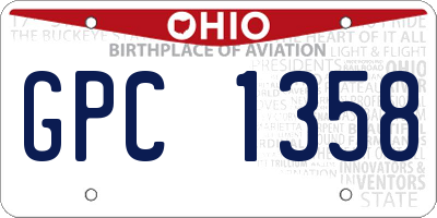 OH license plate GPC1358