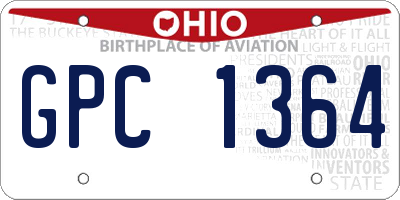 OH license plate GPC1364