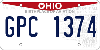 OH license plate GPC1374