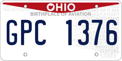 OH license plate GPC1376