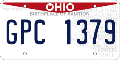 OH license plate GPC1379