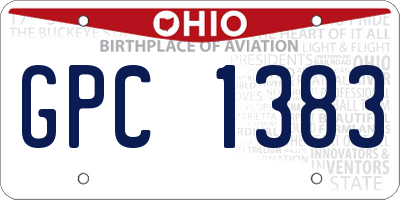 OH license plate GPC1383