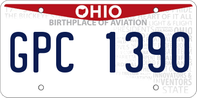 OH license plate GPC1390