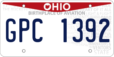 OH license plate GPC1392