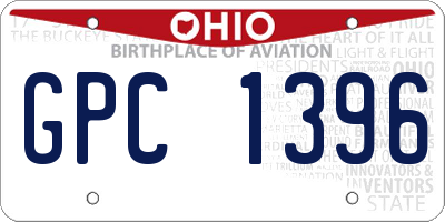 OH license plate GPC1396