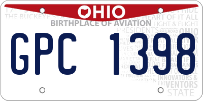 OH license plate GPC1398