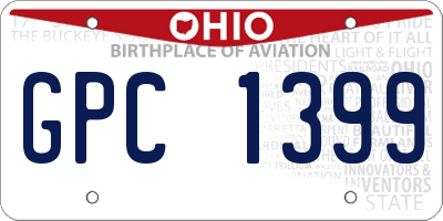 OH license plate GPC1399