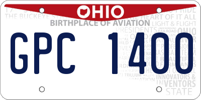 OH license plate GPC1400