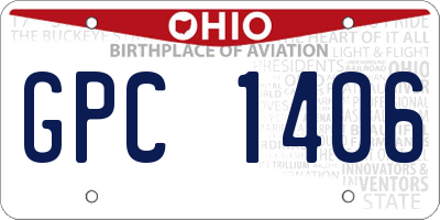 OH license plate GPC1406