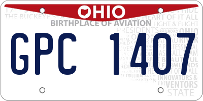 OH license plate GPC1407